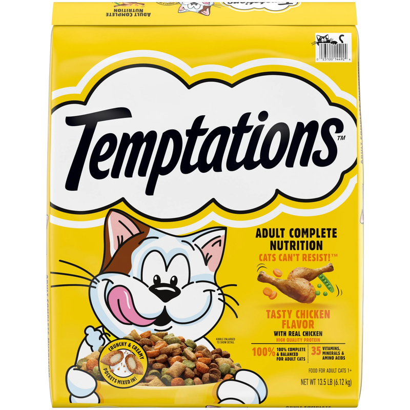 Adult Dry Cat Food Tasty Chicken Flavor, 13.5 Lb Bag