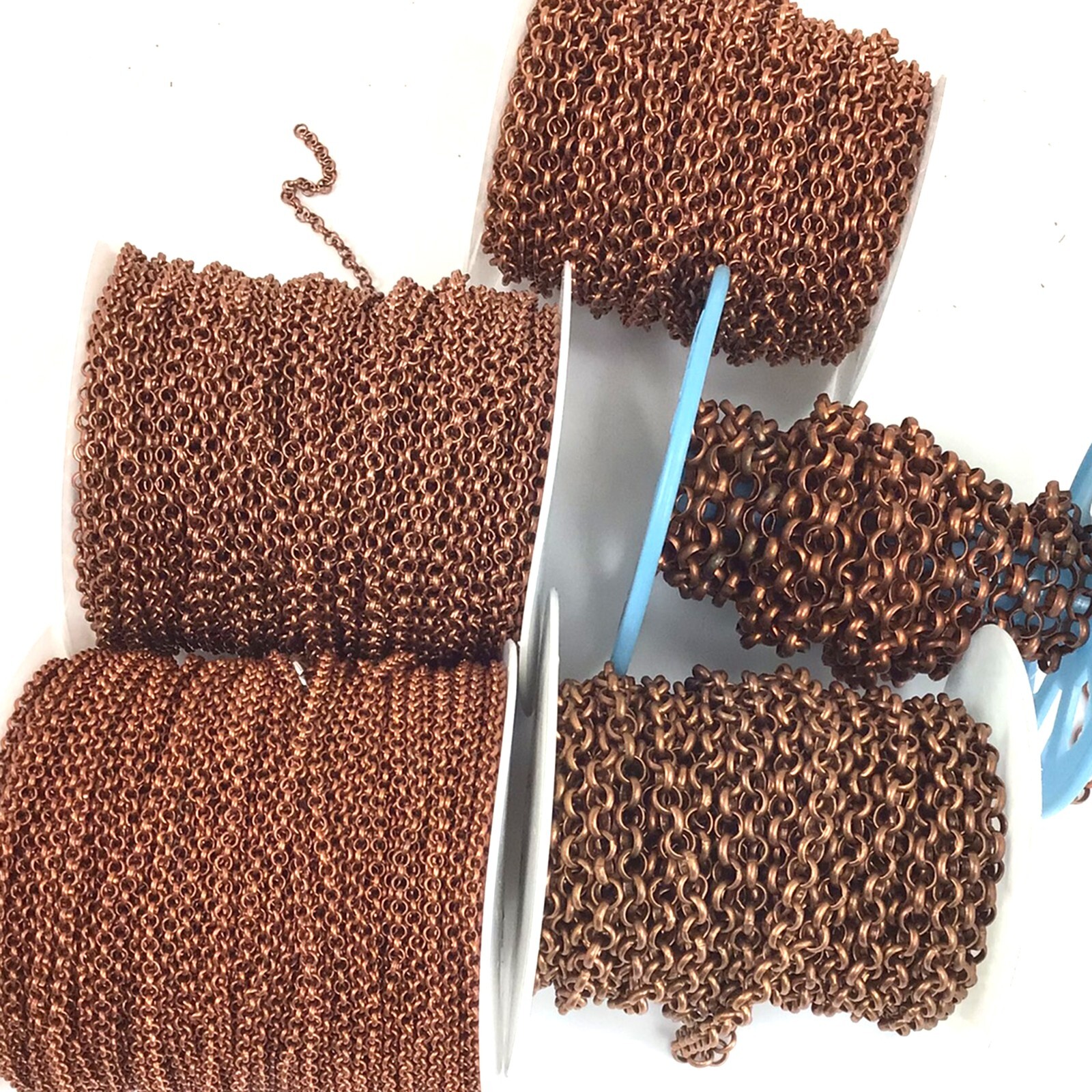 Copper Rolo Chain Round Linked Belcher Chain Neckalce 3mm 4mm 5mm 6mm 7mm Chain