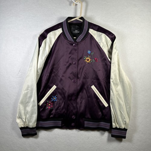 Coach Ladies Quilted Embroidered Floral Souvenir Jacket Size L | eBay