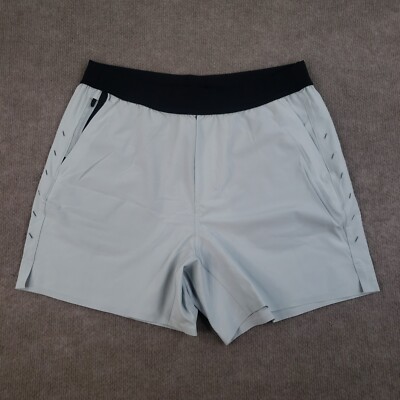 Ten Thousand Interval Shorts Men Large Gray 5 inch Inseam Stretch Gym Running E9