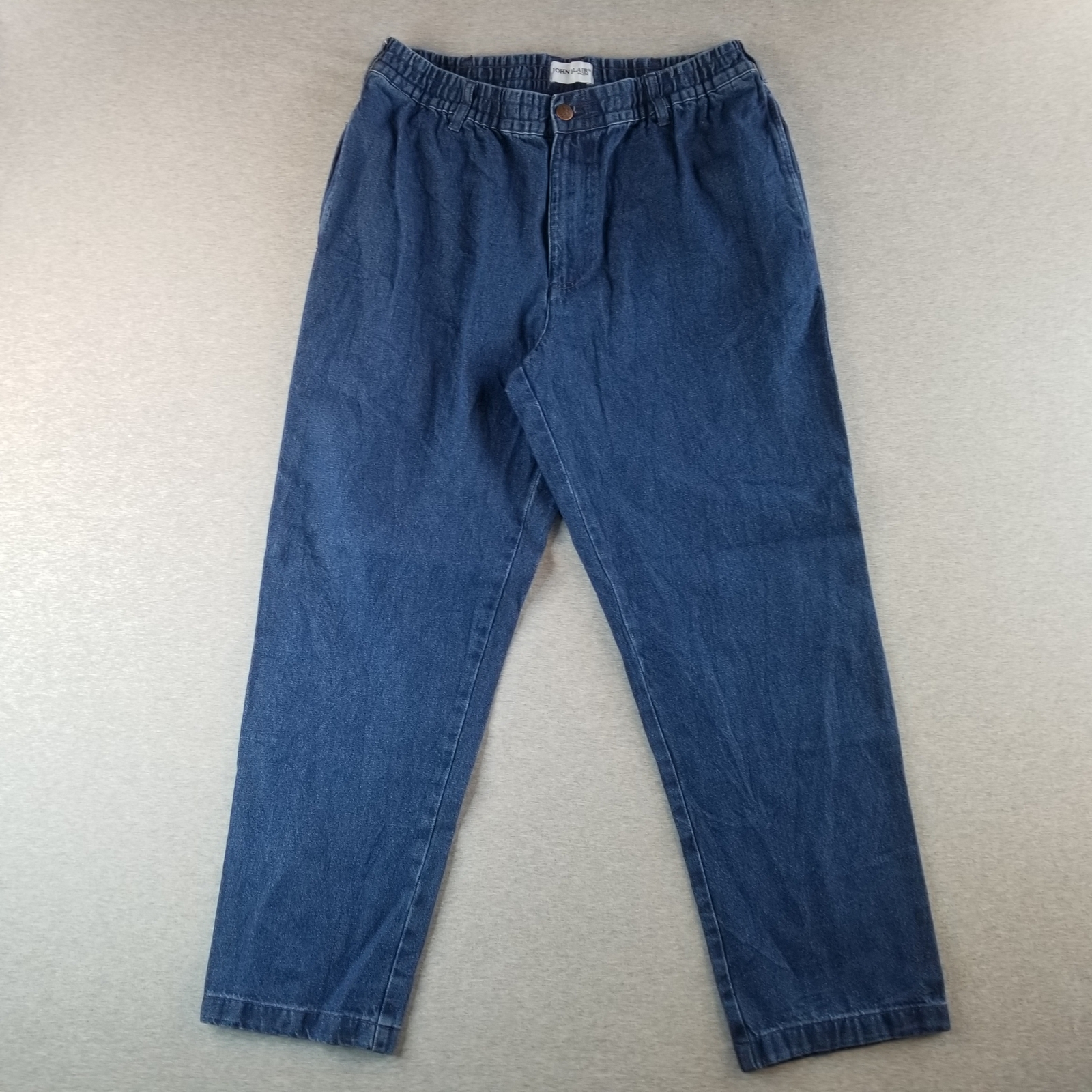 John Blair Jeans Women's Sz 10 Blue Wash Cotton VTG Elastic Waist Grannycore