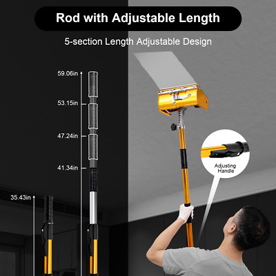 9.8'' Trockenbau Kelle Drywall Flat Box Set Home Werkzeuge Verstellbarer 40-64''