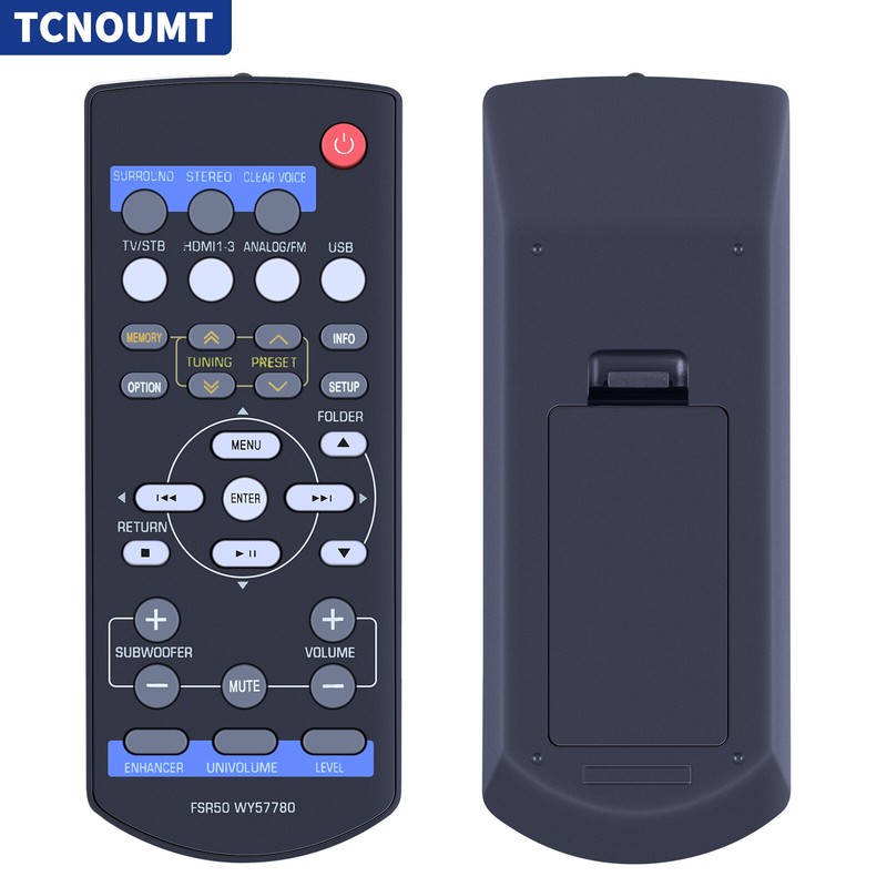 Fsr50 Wy57780 Ersatz Fernbedienung FÃ¼R Yamaha Soundbar Yht-S401 Sr-301 Ns-Br301