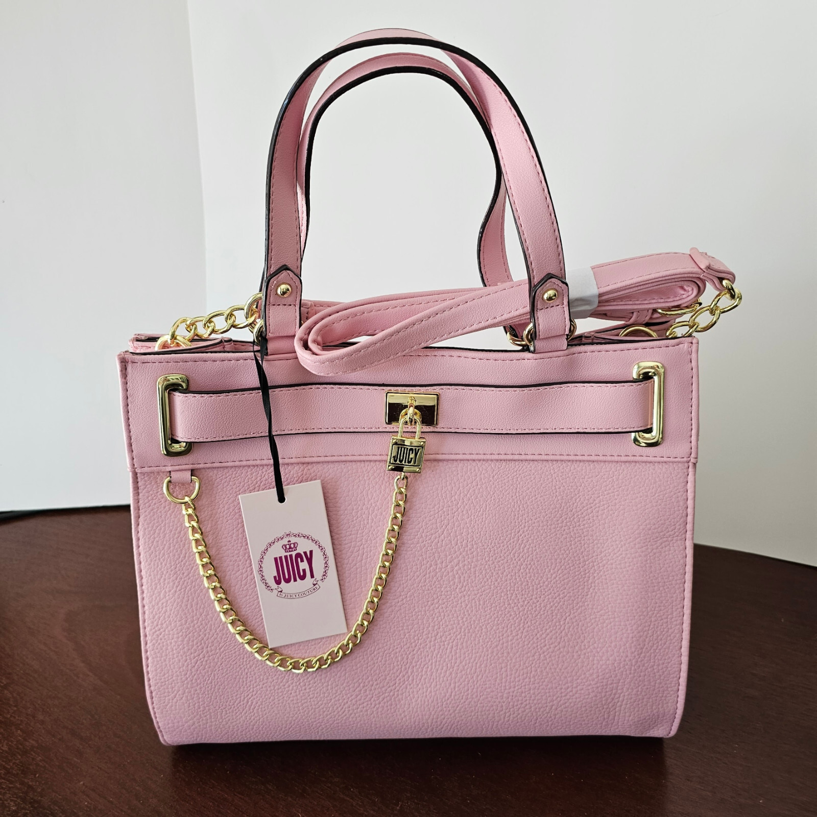 Juicy by Juicy Couture Lock & Key Chain Satchel Crossbody