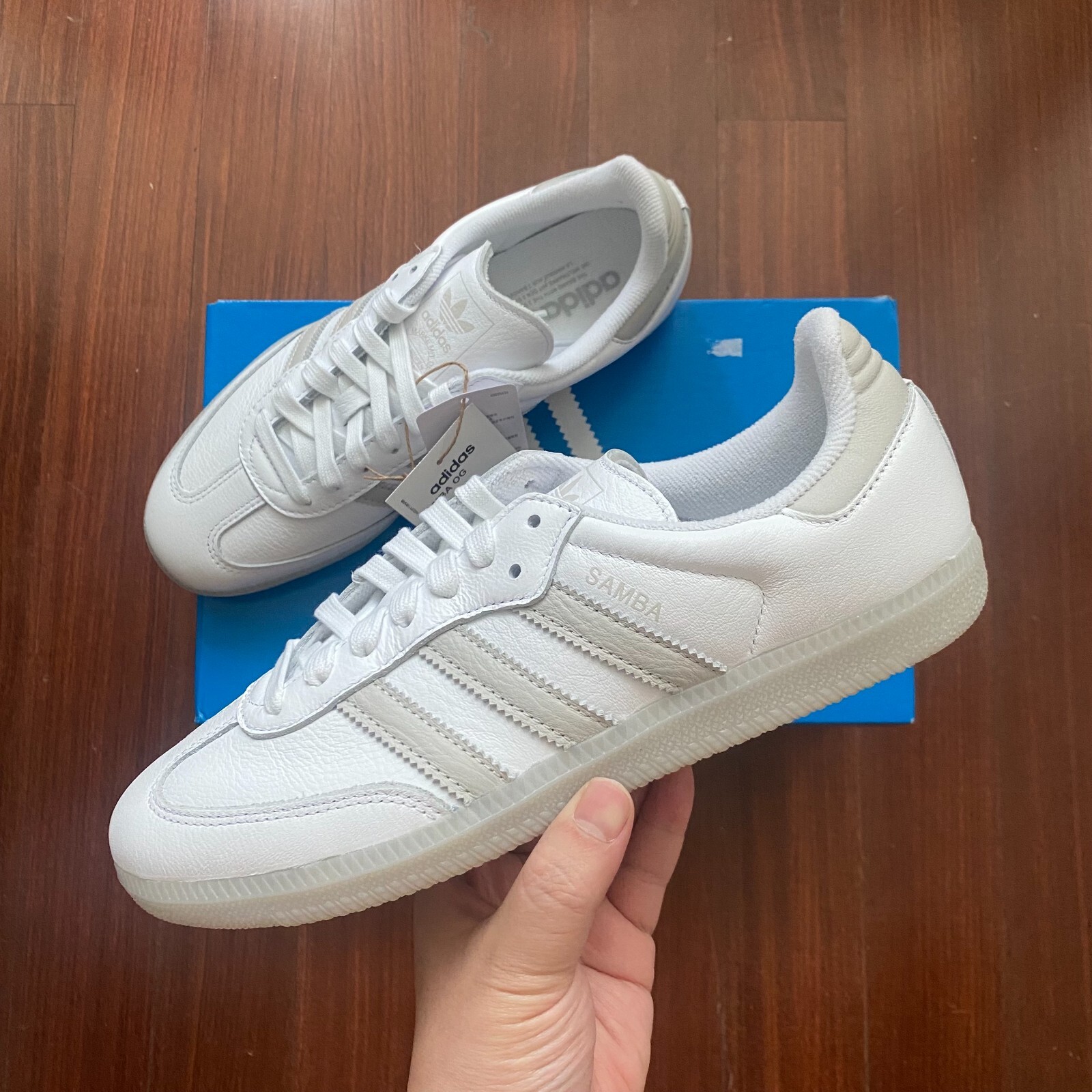 美品 adidas samba og ホワイト23cm adidas Samba OG White Grey Mens Womens Sneakers ✓Multiple