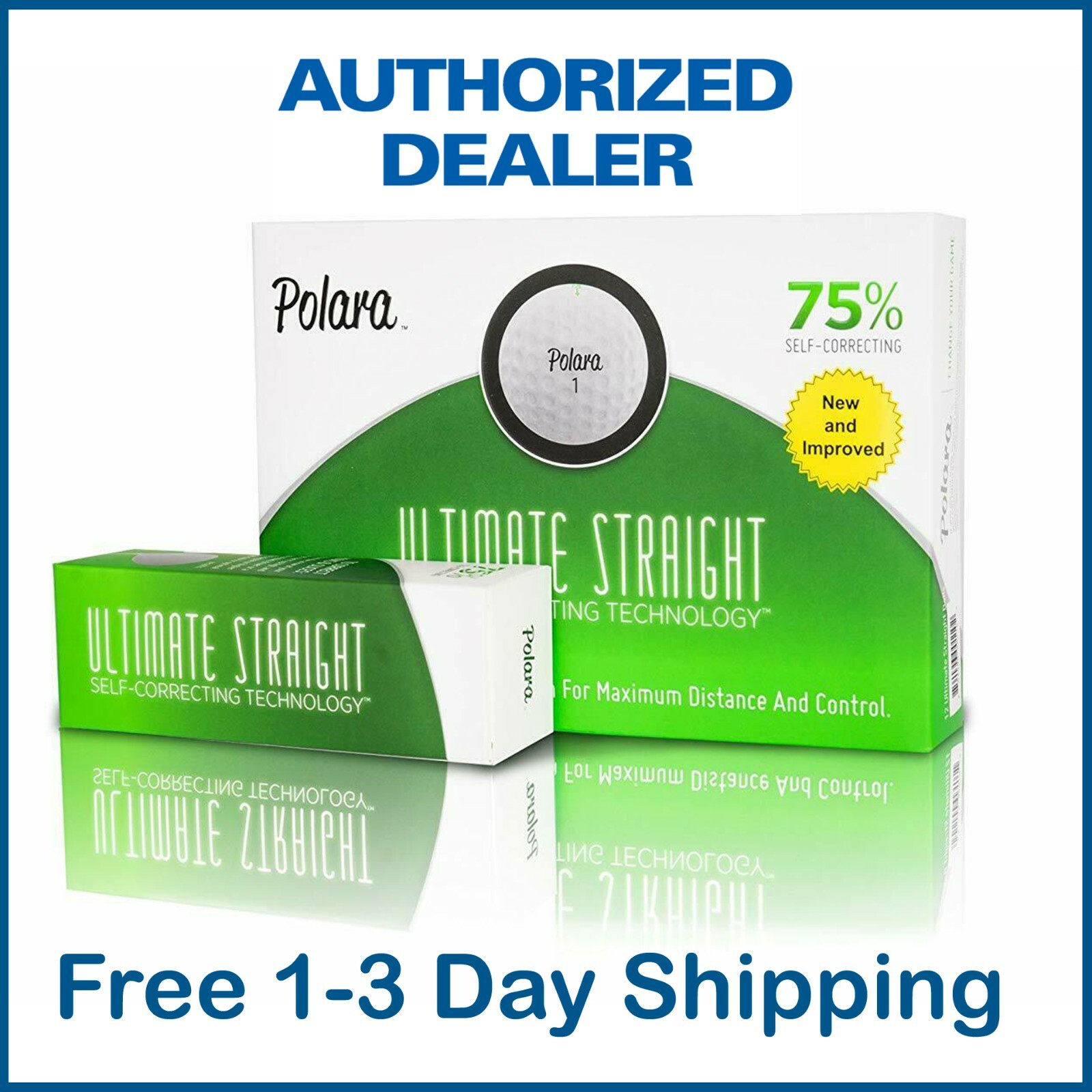 Polara Self-Correcting Golf Balls 4箱 Polara Ultimate Straight Self Correcting 2 Piece Golf Balls