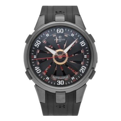 Pre-owned Perrelet Turbine Xl Black Dial Monte Carlo Le 48mm Automatic Men's A1051/a