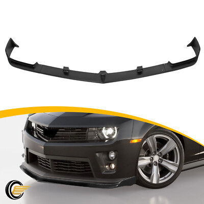 Fits 10-13 Chevrolet Camaro V8 SS Street Style Front Bumper Lip Spoiler Black