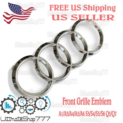 Audi Silver Chrome Front Grille Emblem for A1 2010-2019
