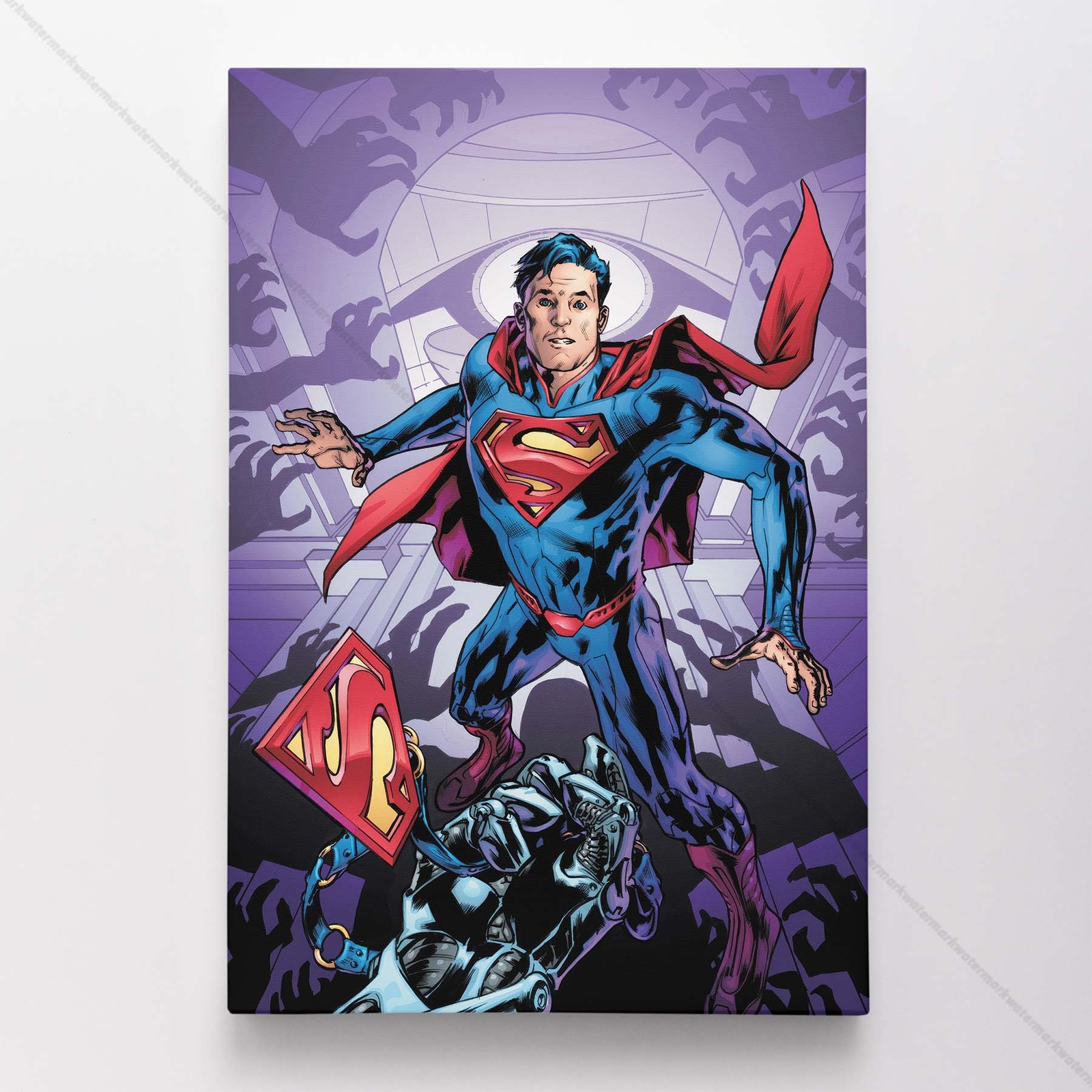 Superman Poster Canvas DC Comic Book Cover Justice League Art Print #2564