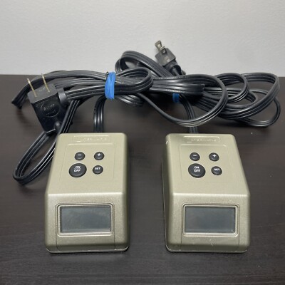 2x Intermatic Model TB121 Digital Programmable 24 Hour Lamp & Appliance Timer
