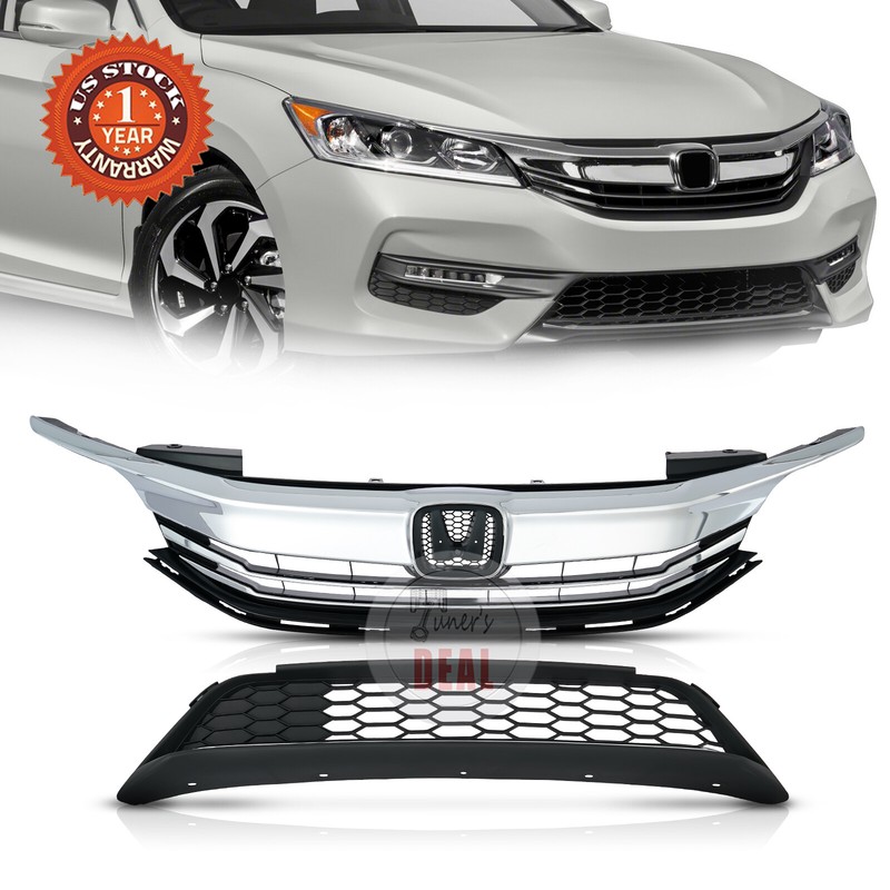 Fit 2016 2017 Honda Accord Sedan 4D Front Bumper Grille