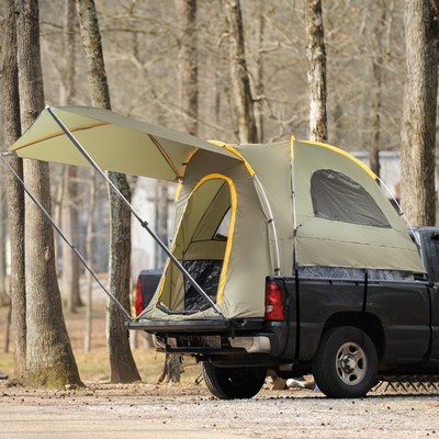 5.2-5.8 FT Portable Pickup Tent Full Size Bed Truck Tent Outdoor Travel