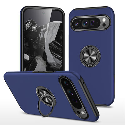 Magnetic Phone Case Shockproof Ring Holder Case For Google Pixel 9 Pro 8 Pro 7A