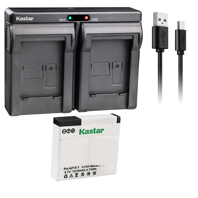 Kastar Battery Dual Charger for Xiaomi YI AZ13 & Xiaomi Yi Sports Action Camera