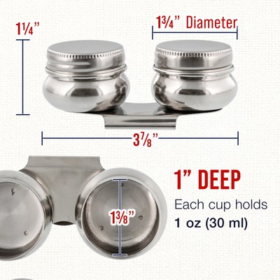 US Art Supply Large Mouth Double Dipper Pallet Cup w/ Clip Painting