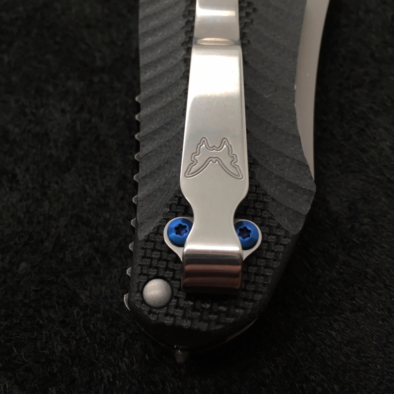 (No Knife) Benchmade 810 Contego ~ Scale & Clip Screw Set Titanium blue 6 Screws