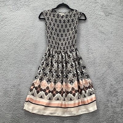 Max Studio Summer Dress Womens S Black White Sleeveless Attached Sheath Lining