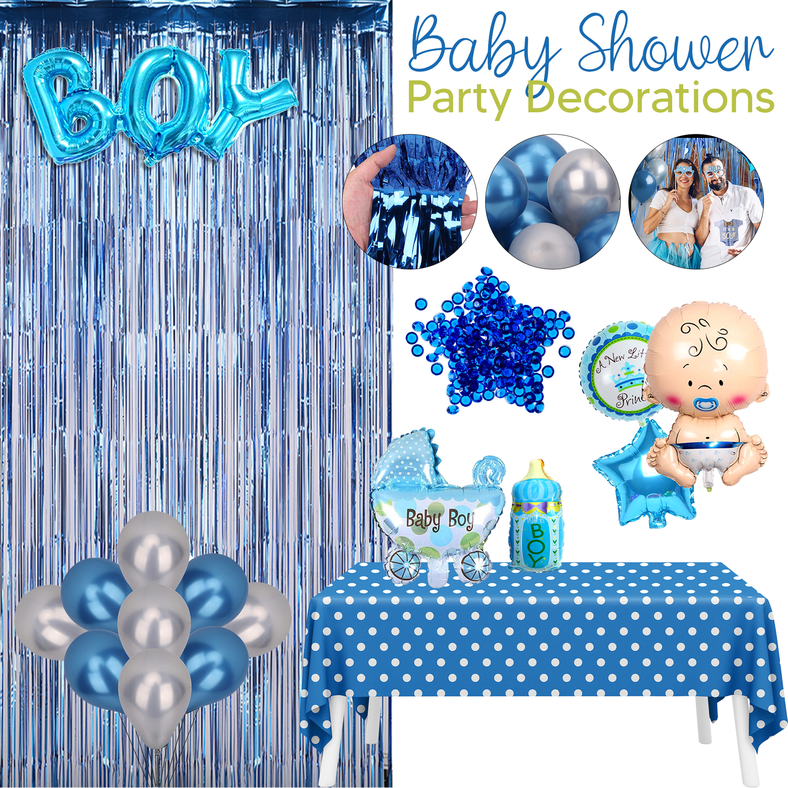 Baby Boy Shower Decorations Theme Perfect for Gender Reveal Shower Celebrations