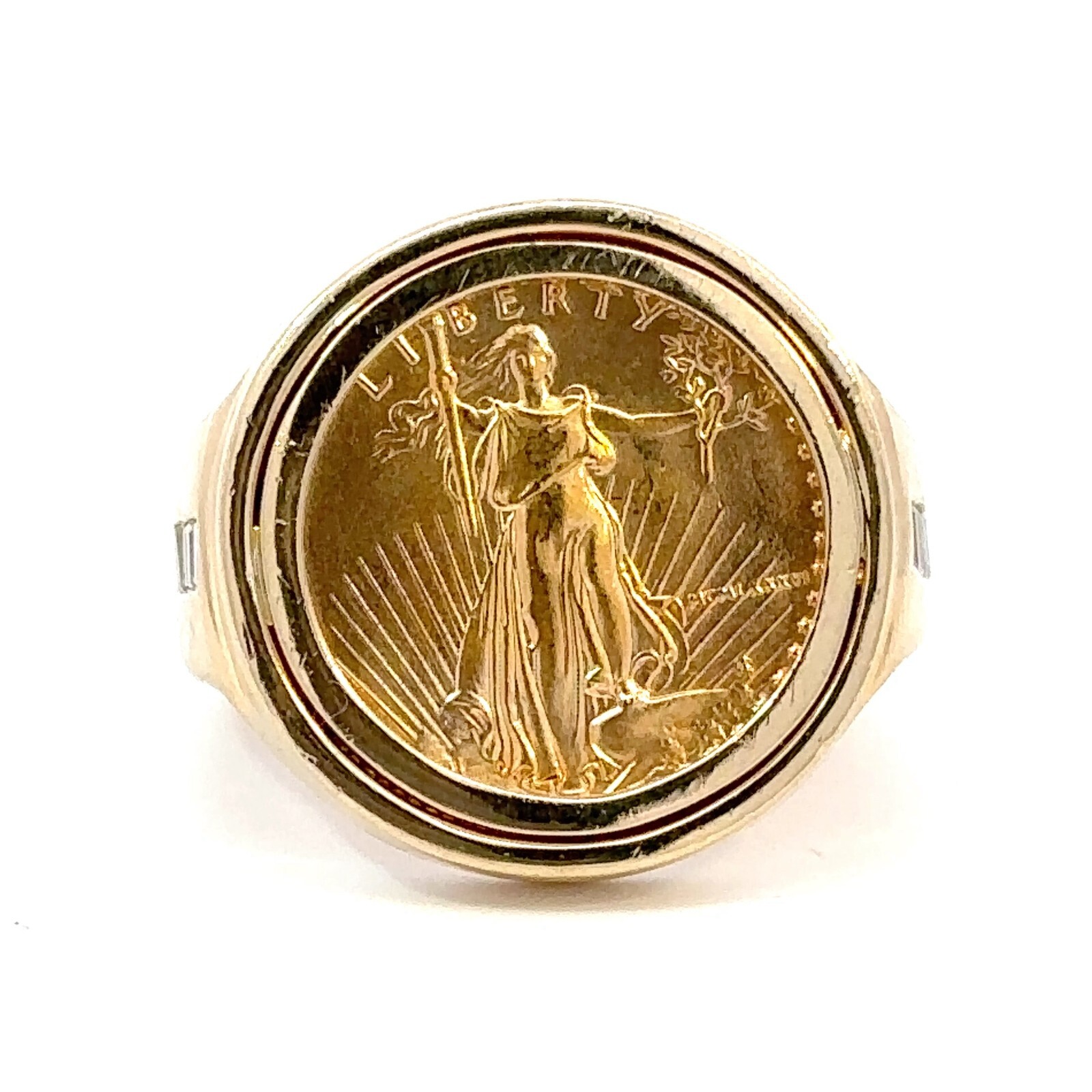 1987 Walking Liberty 1/10 Oz American Eagle Gold Coin And 14K