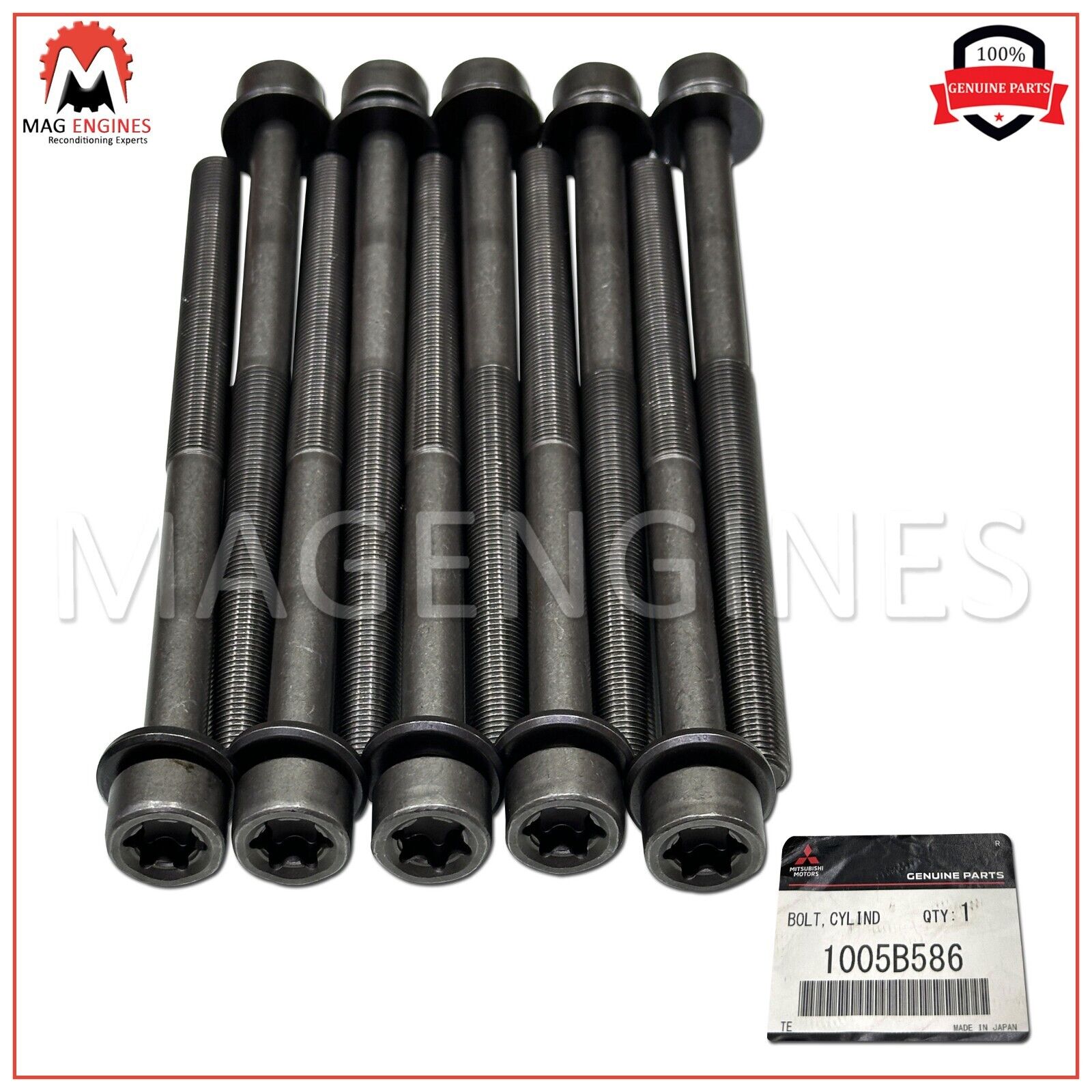 1005B586 GENUINE OEM CYLINDER HEAD BOLT SET MITSUBISHI 4N13 1005B586 GENUINE OEM CYLINDER HEAD BOLT SET MITSUBISHI 4N13