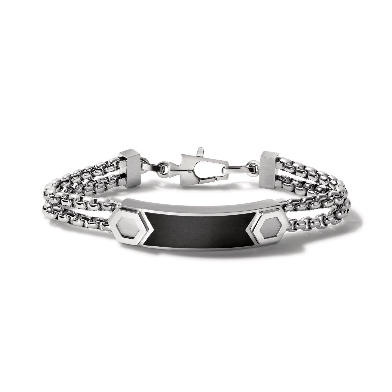 Bulova Mens Precisionist Black Inlay Double-Chain ID Bulova Mens Precisionist Black Inlay Double-Chain ID