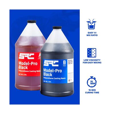 Specialty Resin & Chemical Model-Pro Black (2-Gallon) | 2-Part Resin Kit | Po...