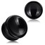 2 PCS Black gauges cute cat Ear Tunnels Plugs 316 Stainless