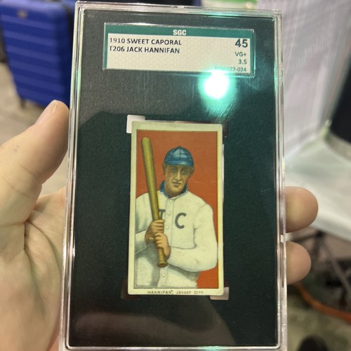 T206 Sweet Cap 350 JACK HANNIFAN Jersey City Skeeters SGC 45 T206 Sweet Cap 350 JACK HANNIFAN Jersey City Skeeters SGC 45