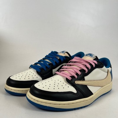 Jordan 1 Retro Low OG SP Fragment x Travis Scott Blue White DM7866-140 Mens Sz 9