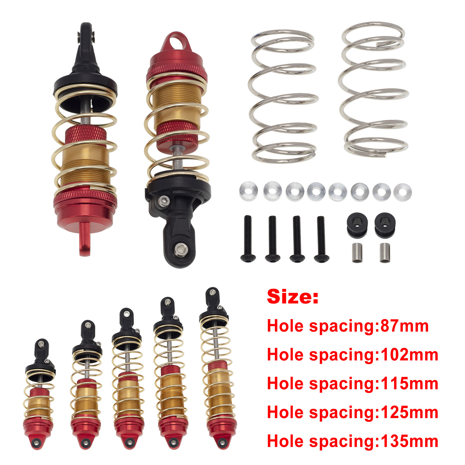 D Shock Absorbers For 1/8 1/10 Arrma Traxxas Rc Car