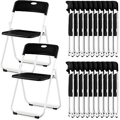 12 Pcs Plastic Folding Chair Steel Folding Dining Chairs Folding Chairs Bulk ...