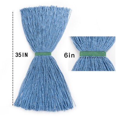 Economical Super Clean Mop Heads Cotton Cut end Residential and Commercial Blue