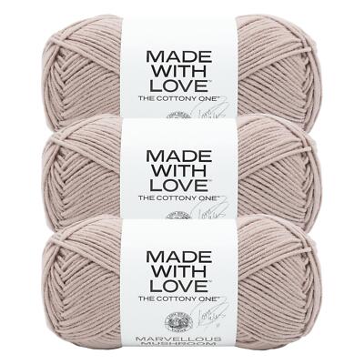 (3 Pack)Lion Brand 3040-122AF Tom Daley-The Cottony One Yarn Marvellous Mushroom