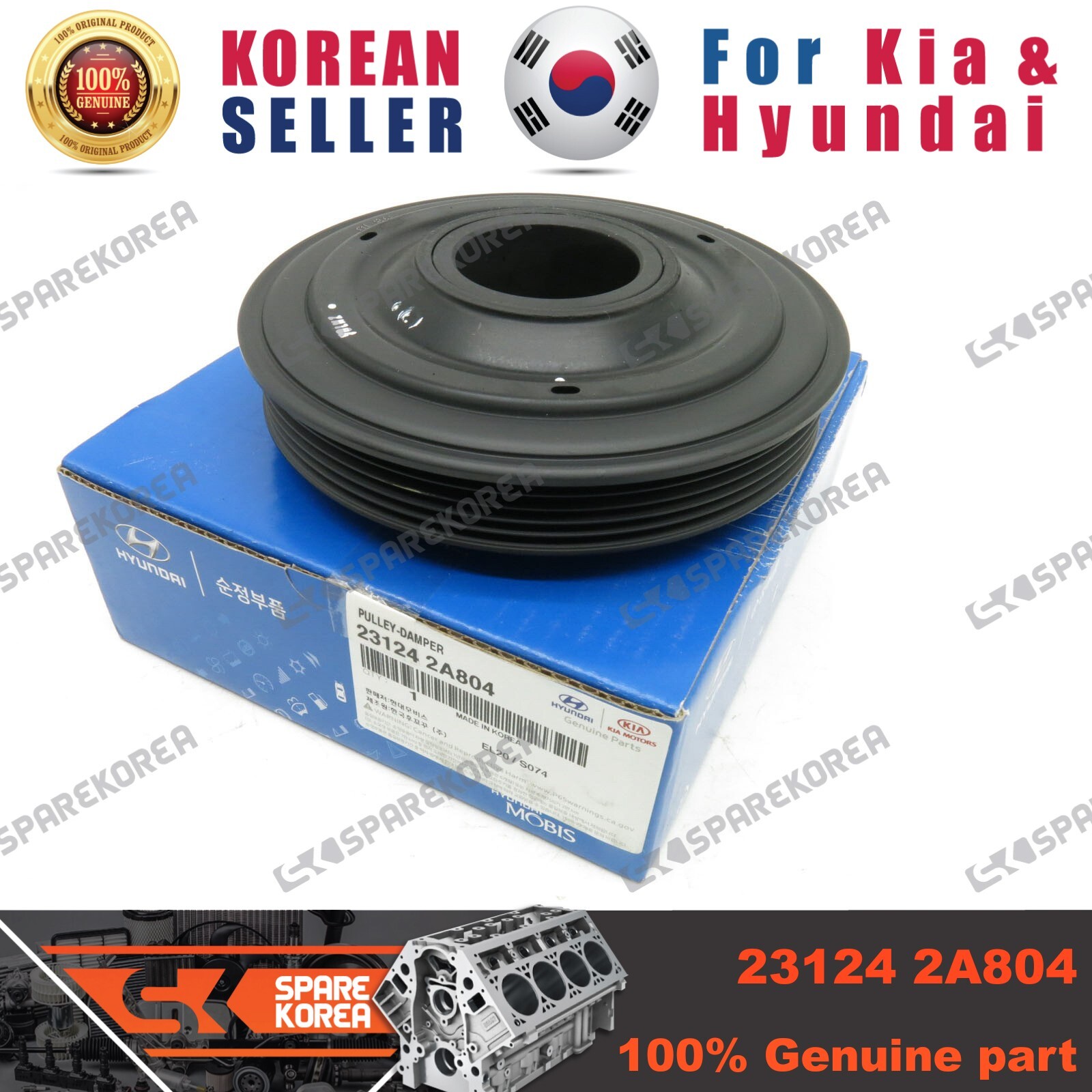 ………… Genuine/OEM 231242A804 PULLEY-DAMPER for Kia Sportage 16 | eBay