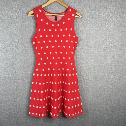 BCBG MAXAZRIA★Polka Dot Lace V-Neck Short Sleeve Dress BC12 BCBG Max Azria - Black Mesh Off the Shoulder Polka Dot Mini