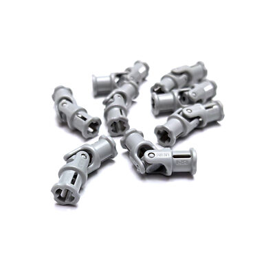 8x Light Bluish Gray Lego Technic Universal Joint 3L [Complete Assembly] - 61903