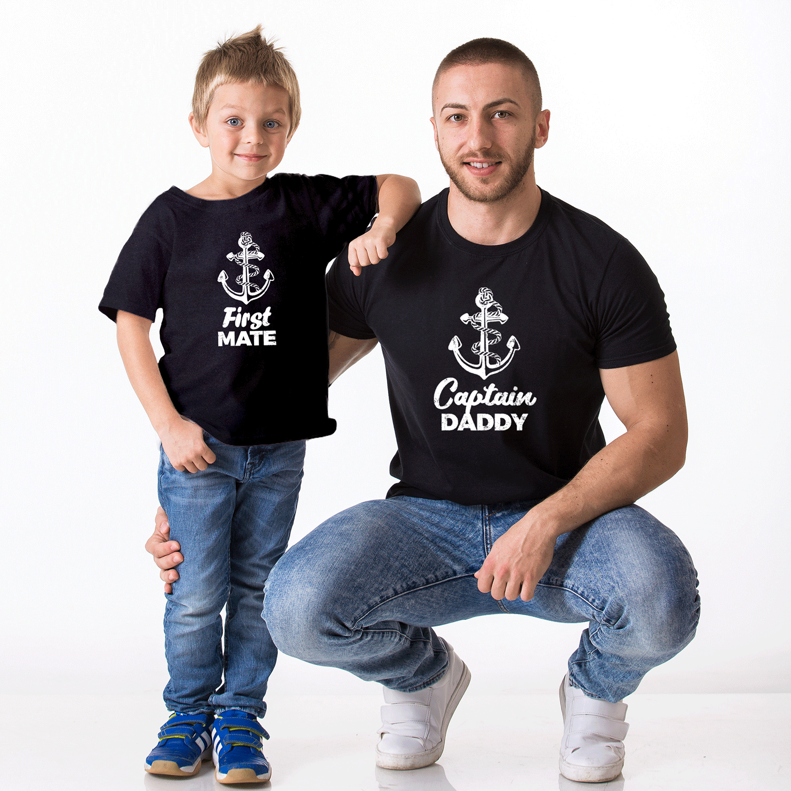 Battery Power Shirts Father Son Matching T-Shirts Daddy and Me Fathers Day Tee
