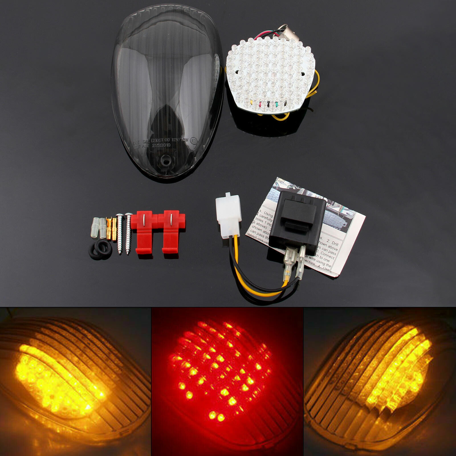 ELECTROCUTICA REVERSUS 【サイン付き】 Taillight integrated Turn Signals For Kawasaki Meanstreak