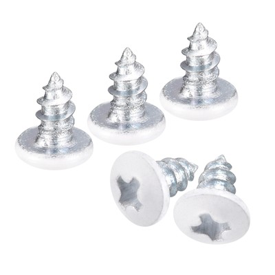ST2x6mm White Screws Self Tapping Screws, 100pcs Pan Head Phillips Screws