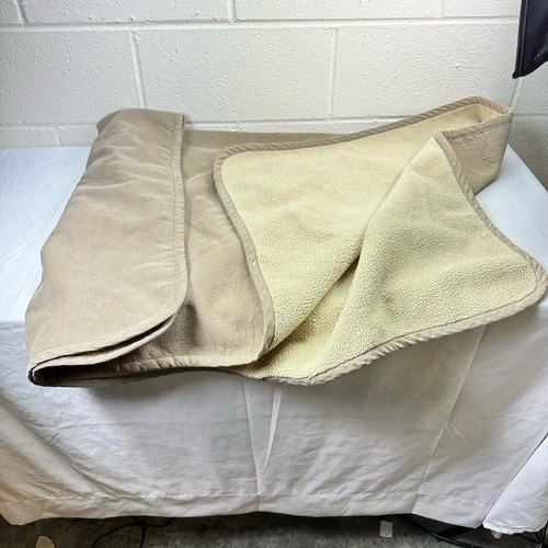 Orvis Dog Proof Fleece Microfiber Throw Blanket Tan