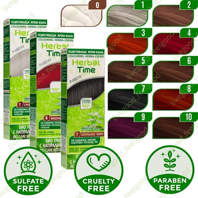 Herbal Time Henné Henna Coloration Cheveux Colorant Naturel Bio 75ml