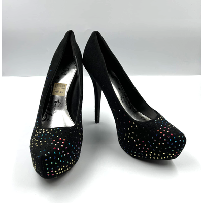 Y2K Style Brash High Heels Womens 10 Stripper Platform Velvet