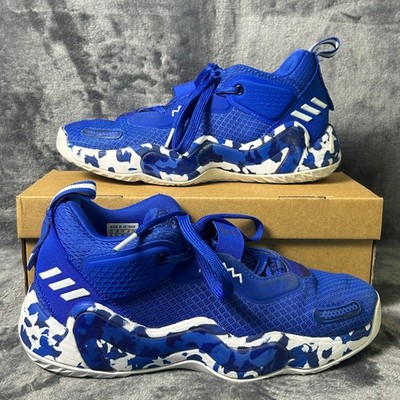 Adidas DON Issue 3 Donovan Mitchell Royal Blue Camo Basketball Shoes H67718 Sz 6