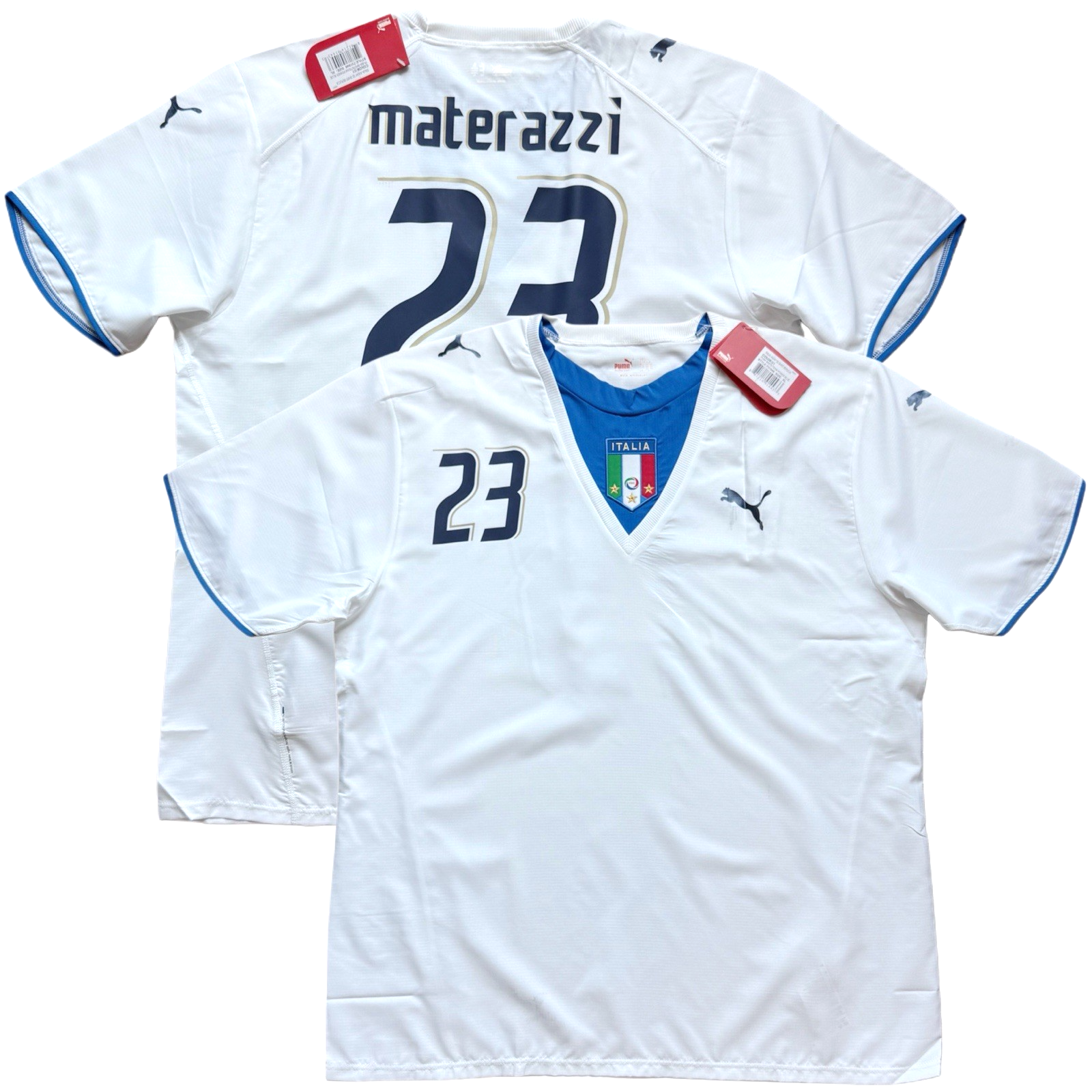 Puma イタリア代表 ユニフォーム XLサイズ 2006 美品 2006 Italy Away Jersey #23 Materazzi XL PUMA World Cup