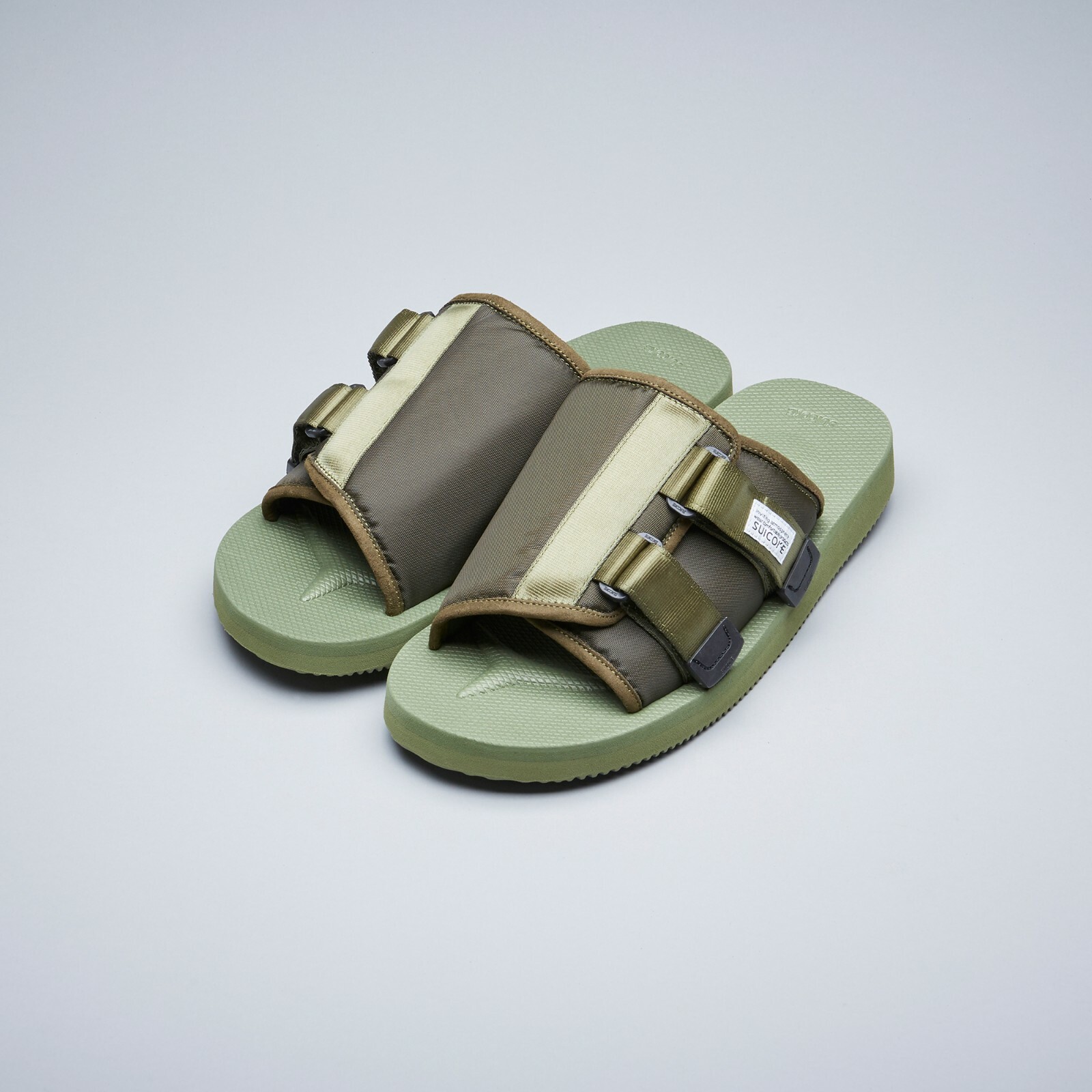 olive green slides