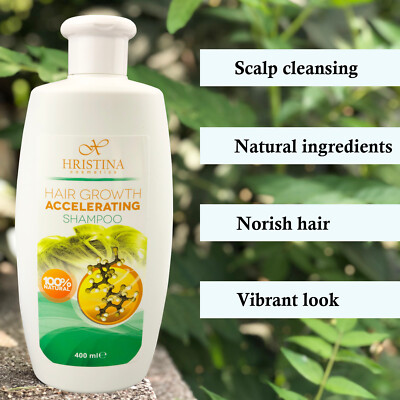Hristina Hair Growth shampoo  with Jojoba Oil Argan Oil and Nettle, 400 ml