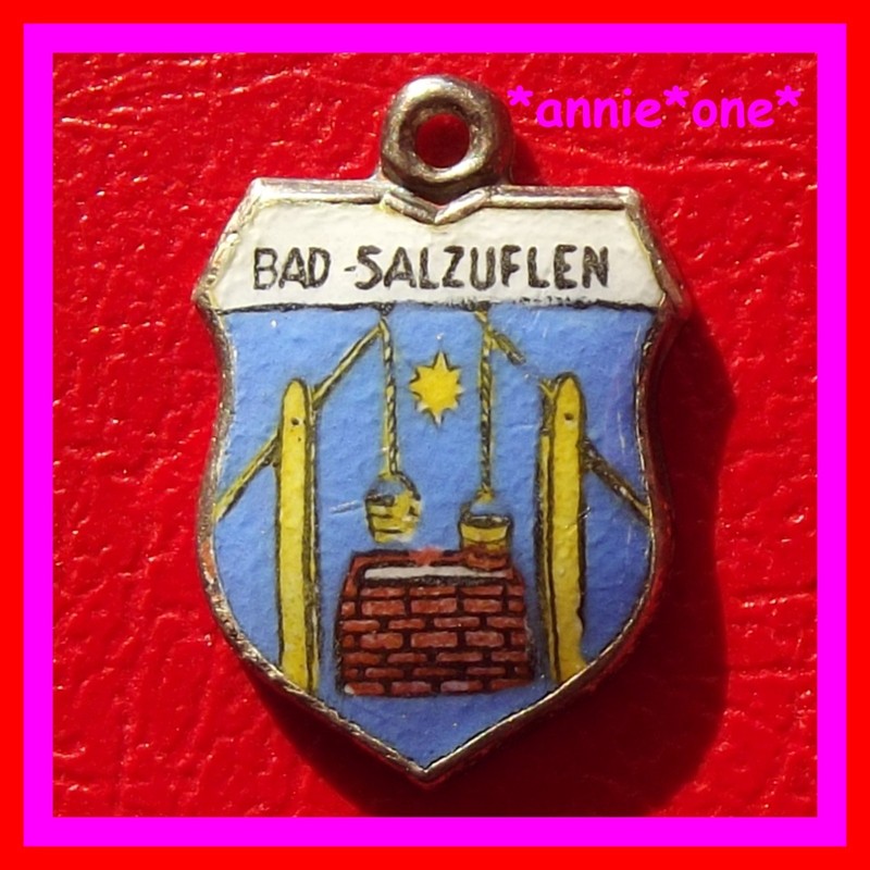 ê§ Bettelarmband AnhÃ¤Nger Nrw Wappen Bad Salzuflen Charm Detmold Silber 800 ê§