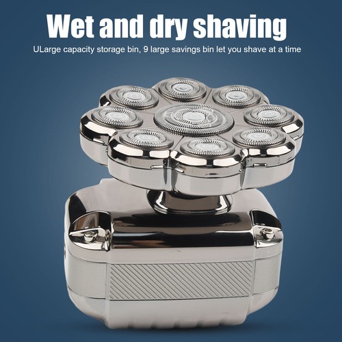 9D 5in1 Rotary Shaver Cordless Hair Trimmer Bald Head Razor Electric Men Wet Dry