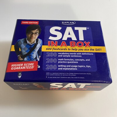 SAT in a Box - Kaplan Third Edition - 600 Flashcards to help w/ the S.A.T. zao